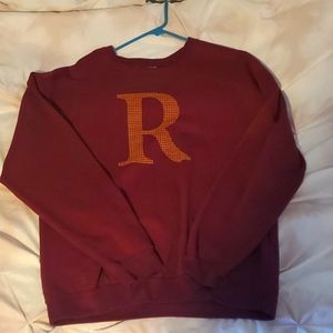 Harry Potter Weasley Family Christmas Sweatshirt (Maroon R Letter Sweatshirt)